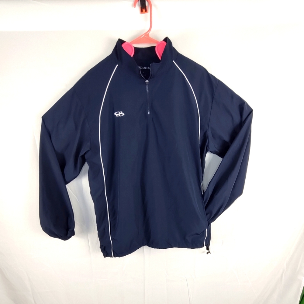Boombah Quarter Zip Pullover Men Collared Jacket size large Color Blue